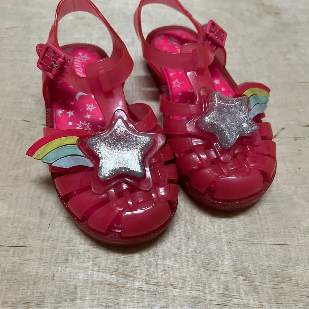 Mini Melissa Star Rainbow Possession II Glitter Sandal